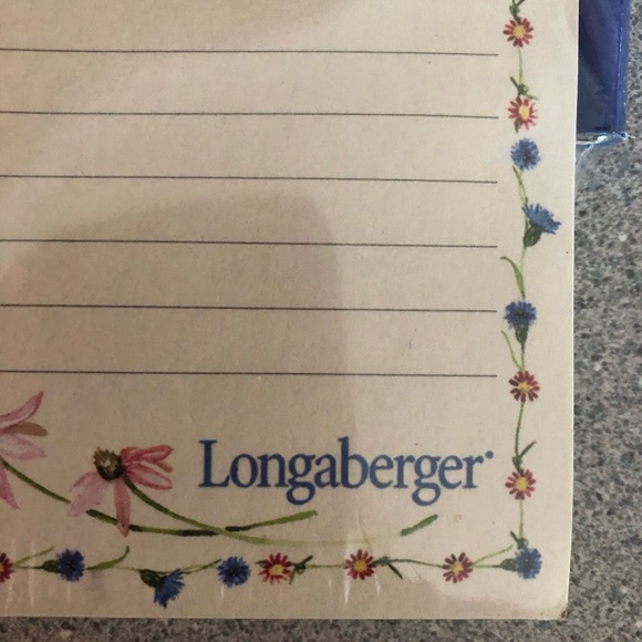 Vintage Longaberger Notepad Set with Pencil - Picture 2 of 2